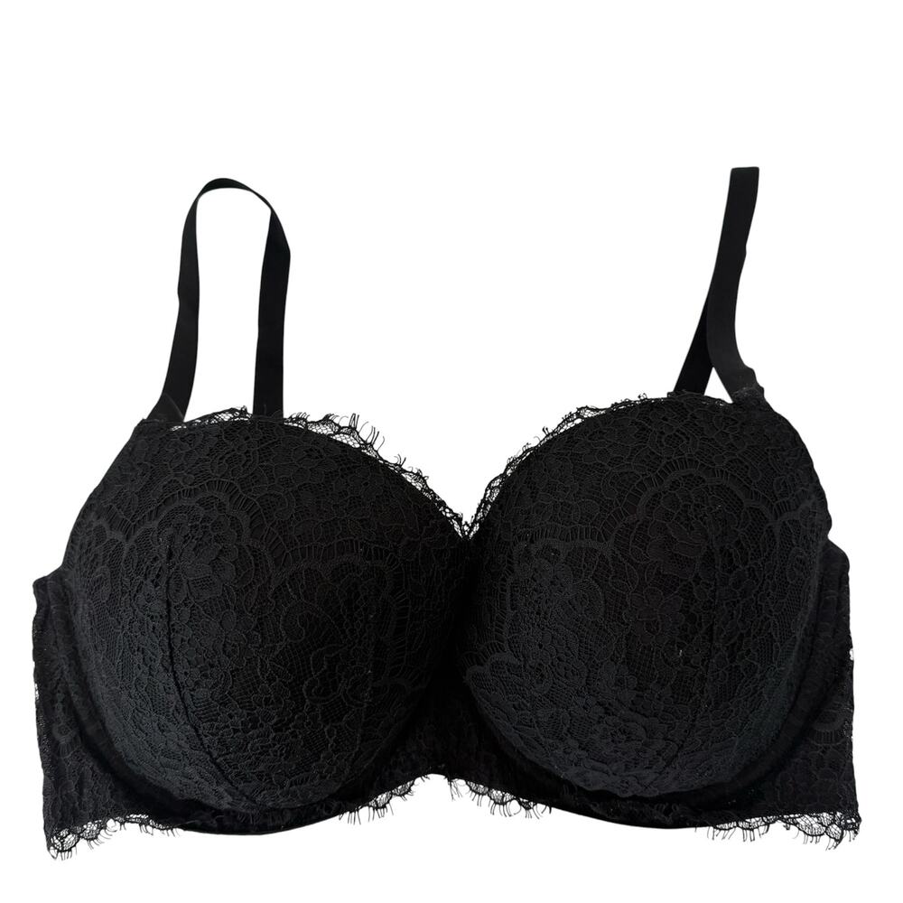 Victoria's Secret Dream Angels Lined Demi Black Lace Underwire Bra Size 36DD